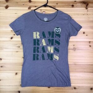 Rivalry Threads NCAA Colorado State Rams T-Shirt Womens Medium Gray Short Sleeve